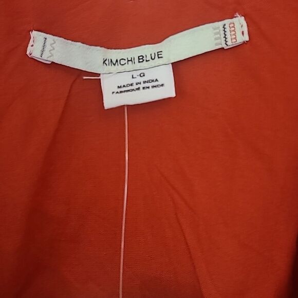 UO Kimchi Blue Ruby Wrap Dress V-Neck Ruffles Red Size L - Picture 9 of 15